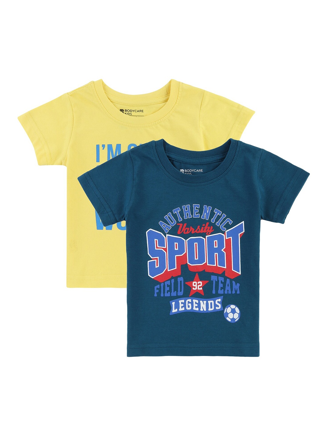 

Bodycare Kids Boys Assorted Typography 2 Printed Applique T-shirt