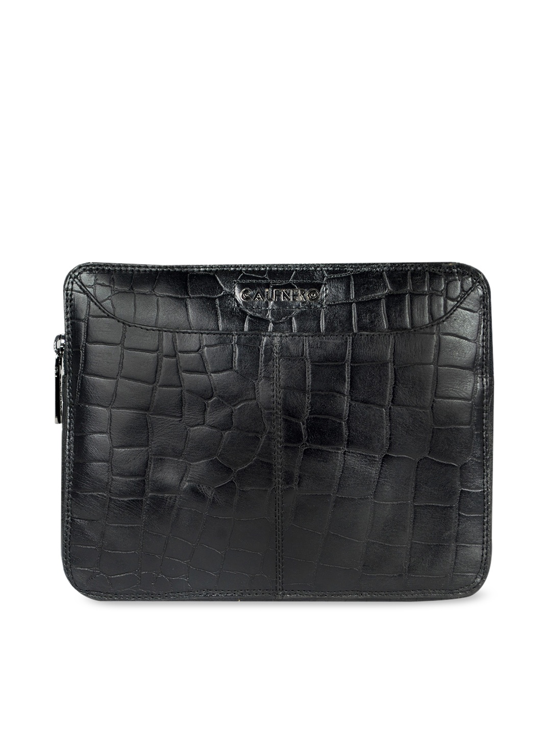 

CALFNERO Black Solid Leather IPad Sleeve