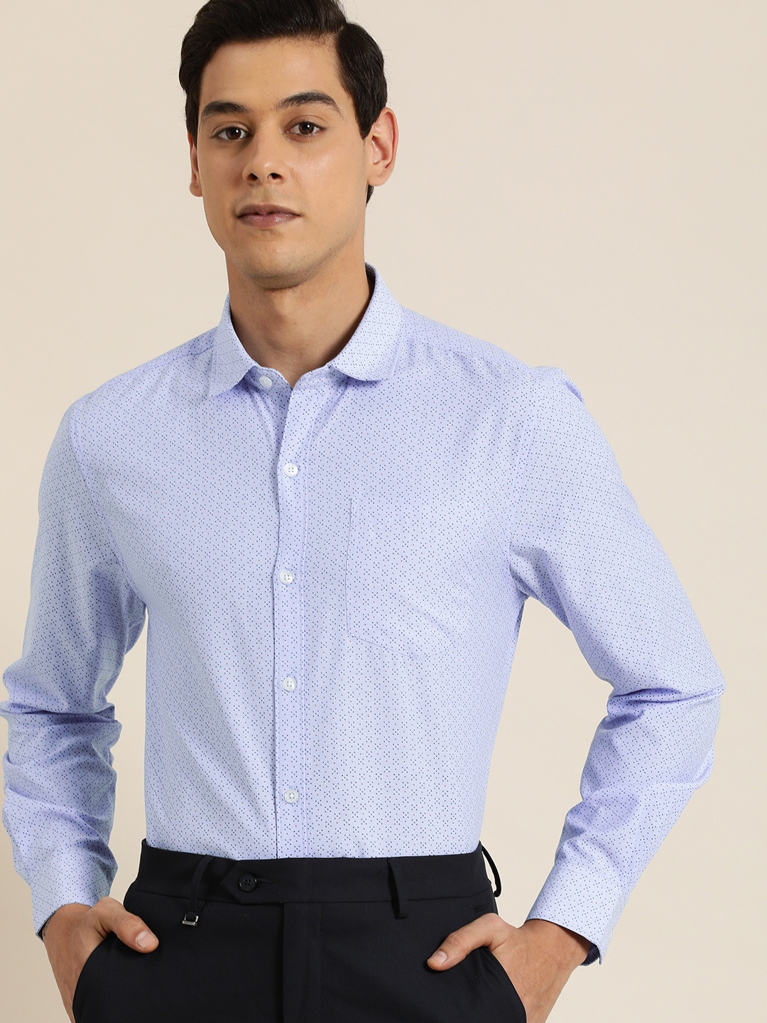 

INVICTUS Men Blue Slim Fit Printed Casual Shirt