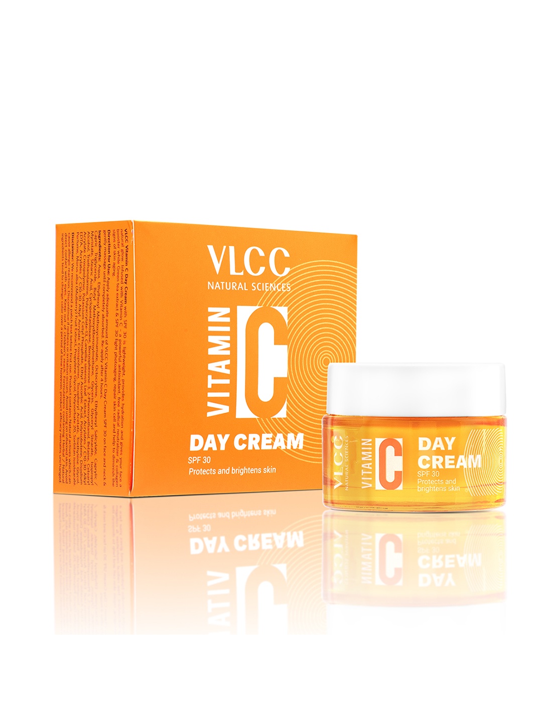 

VLCC Vitamin C SPF 30 Day Cream To Protect & Brighten Skin with Green Tea Extract - 50 g, Brown