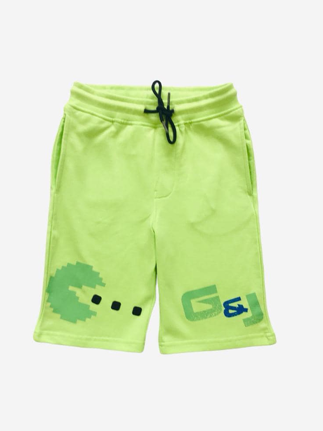 

Gini and Jony Boys Fluorescent Green Printed Cotton Regular Shorts