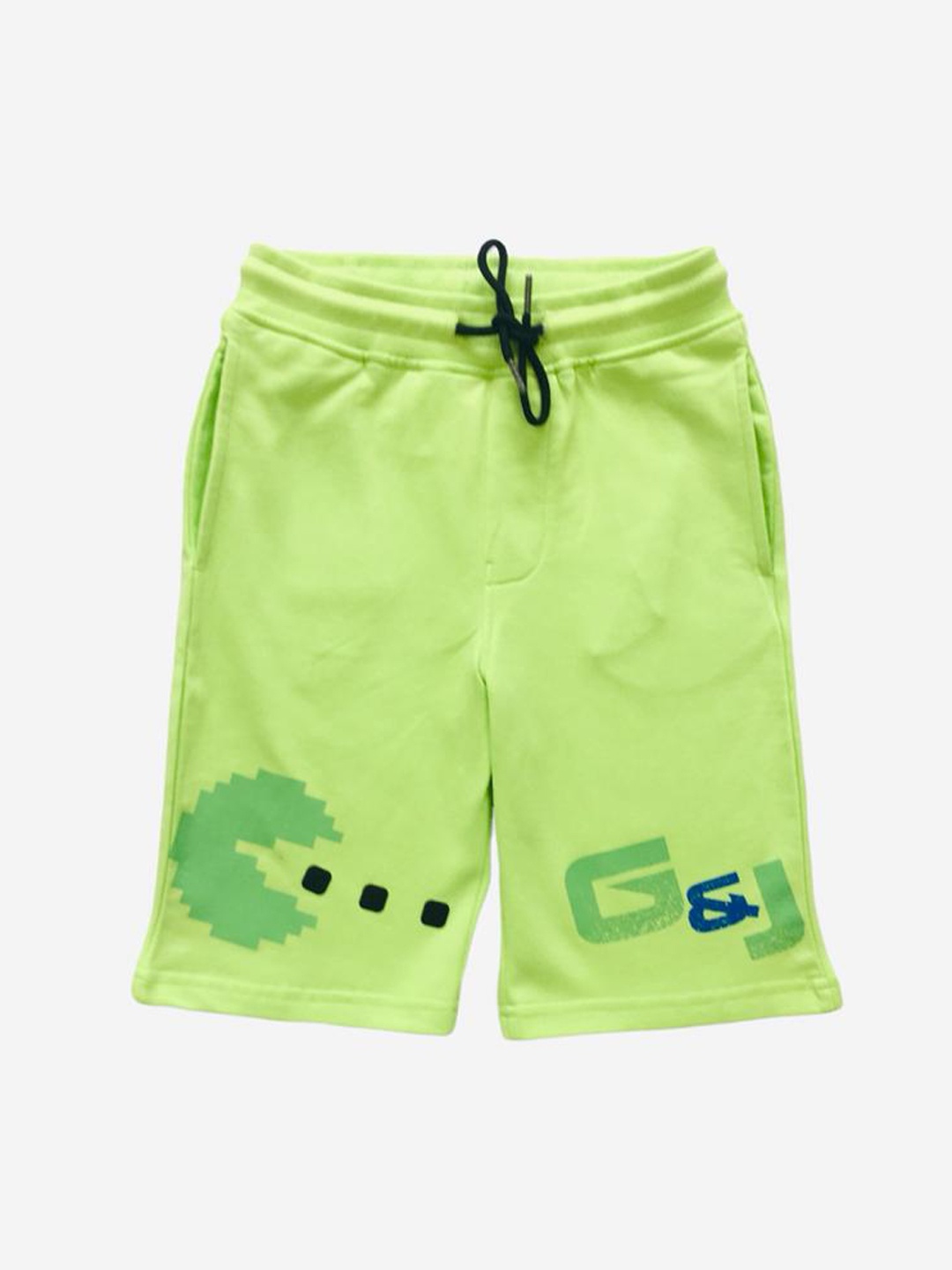 

Gini and Jony Boys Green Printed Sports Shorts