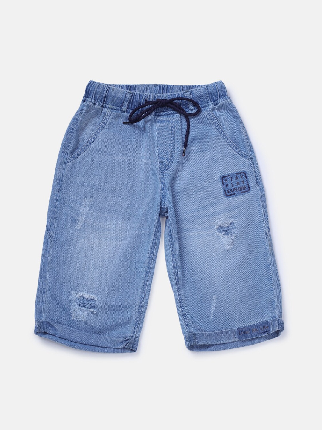 Gini and Jony Boys Blue Washed Denim Shorts