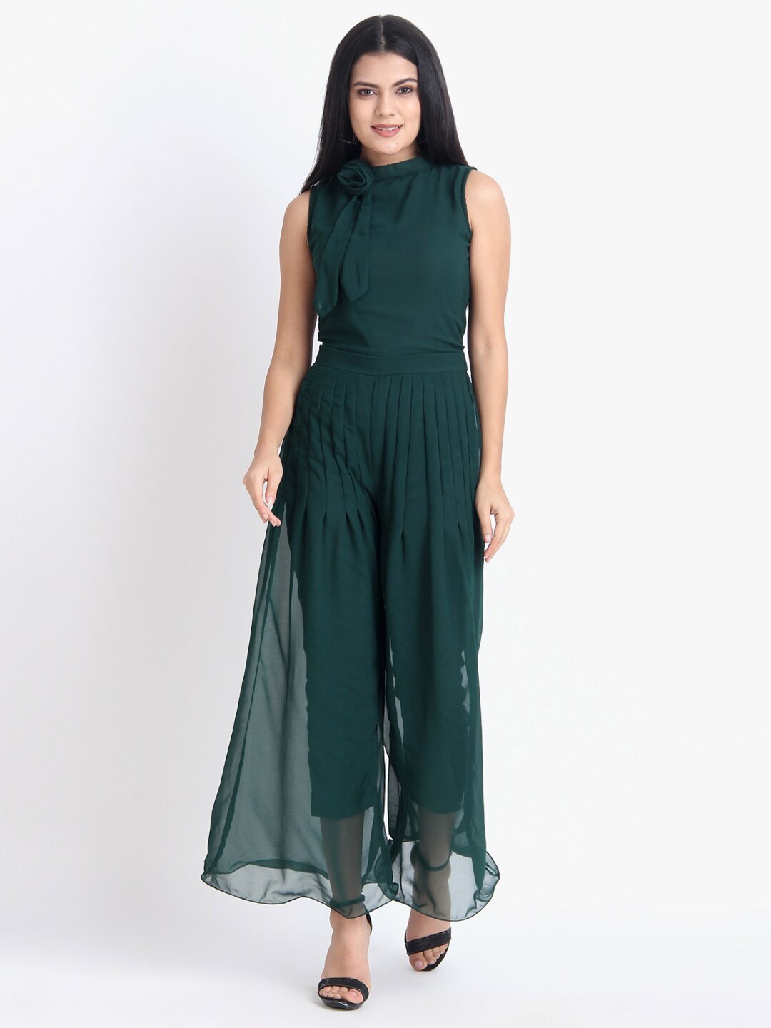 

Kannan Green Basic Jumpsuit with Applique