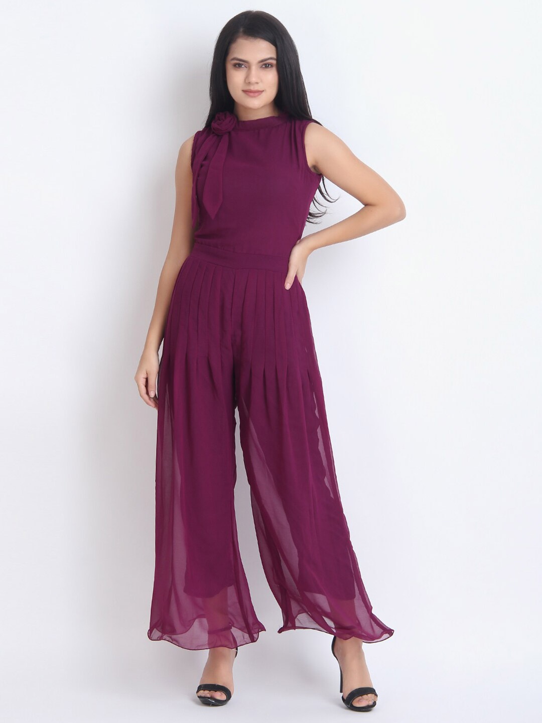 

Kannan Purple Solid Basic Jumpsuit