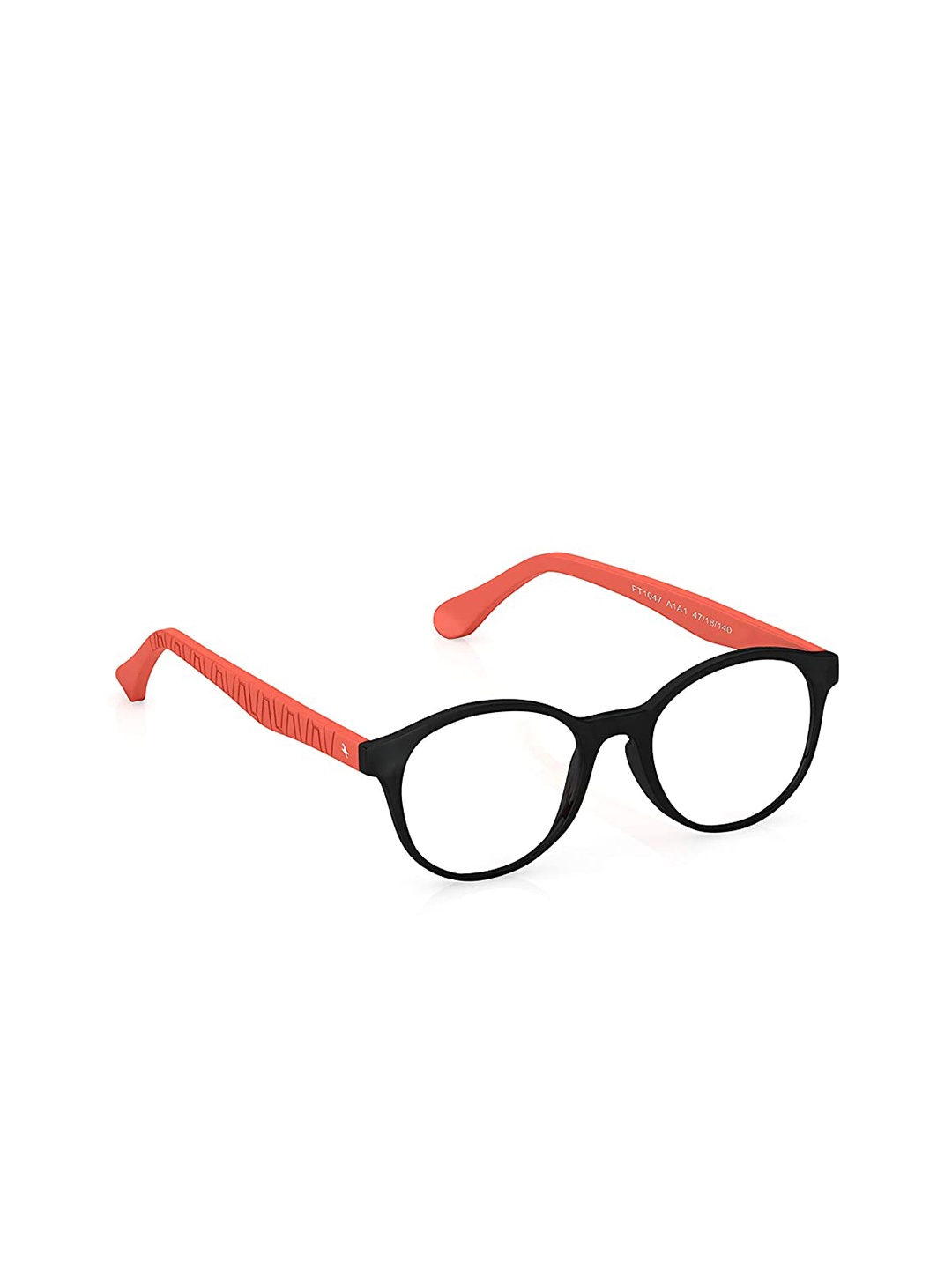 

Fastrack Unisex Orange & Black Full Rim Round Frames