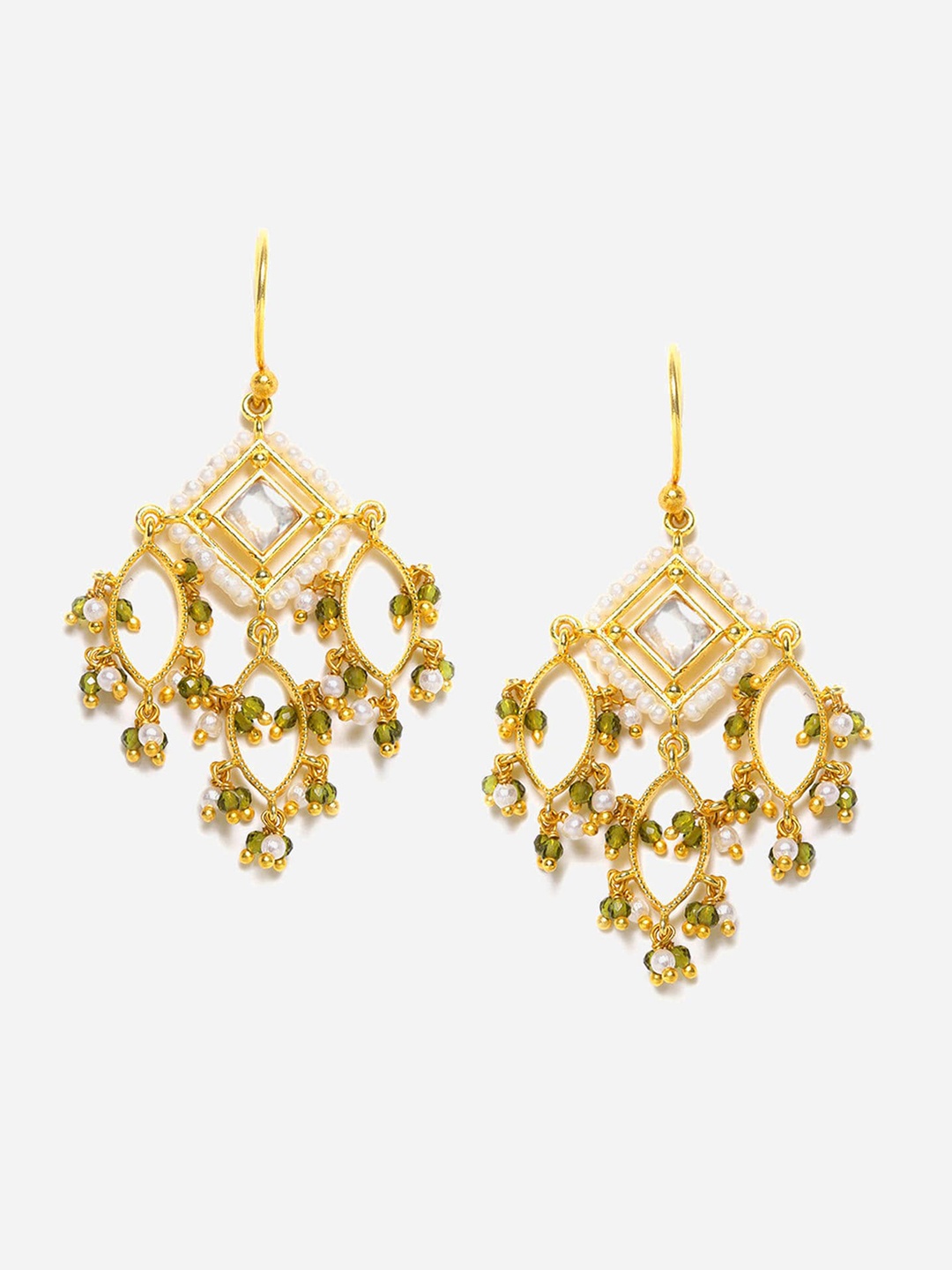 

WISHFUL Green Leaf Shaped Drop Earrings