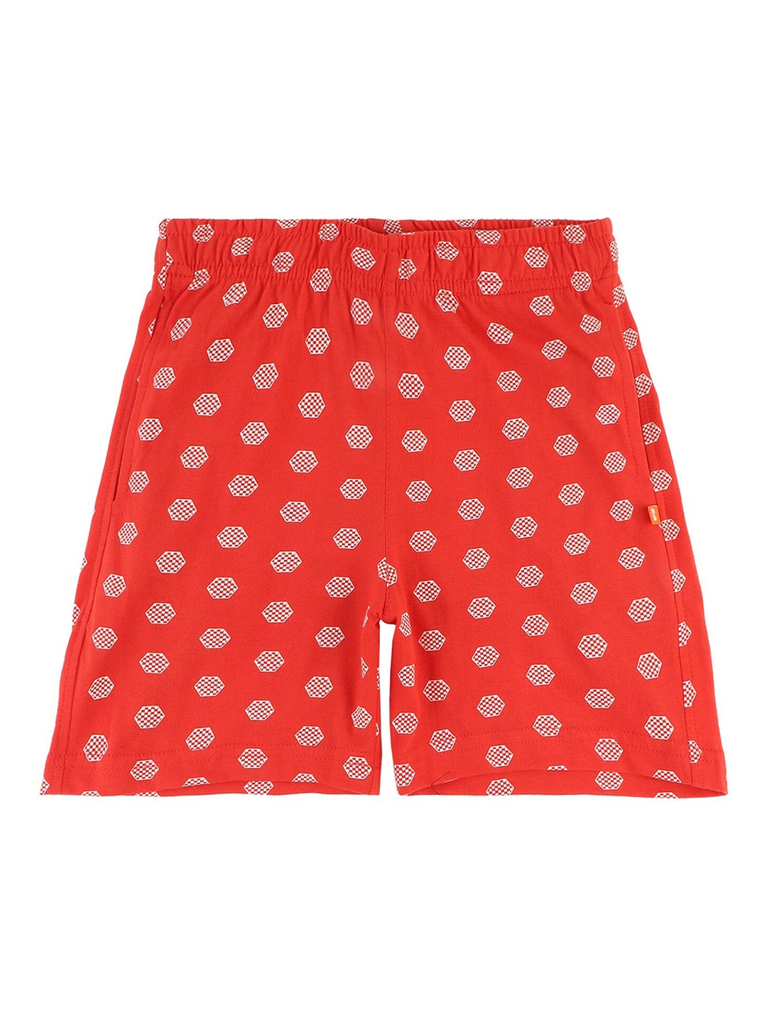 

Bodycare Kids Girls Red Regular Fit Printed Cotton Shorts