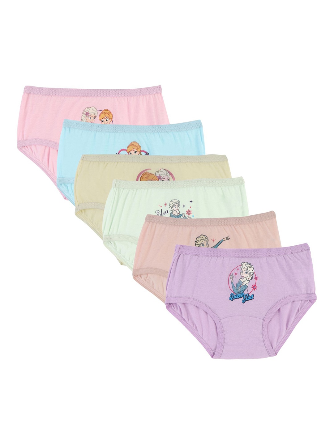 Bodycare Kids Girls Pack Of 6 Assorted Frozen Hipster Briefs