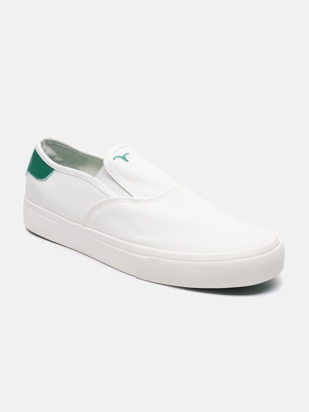 

Flying Machine Men White Slip-On Sneakers
