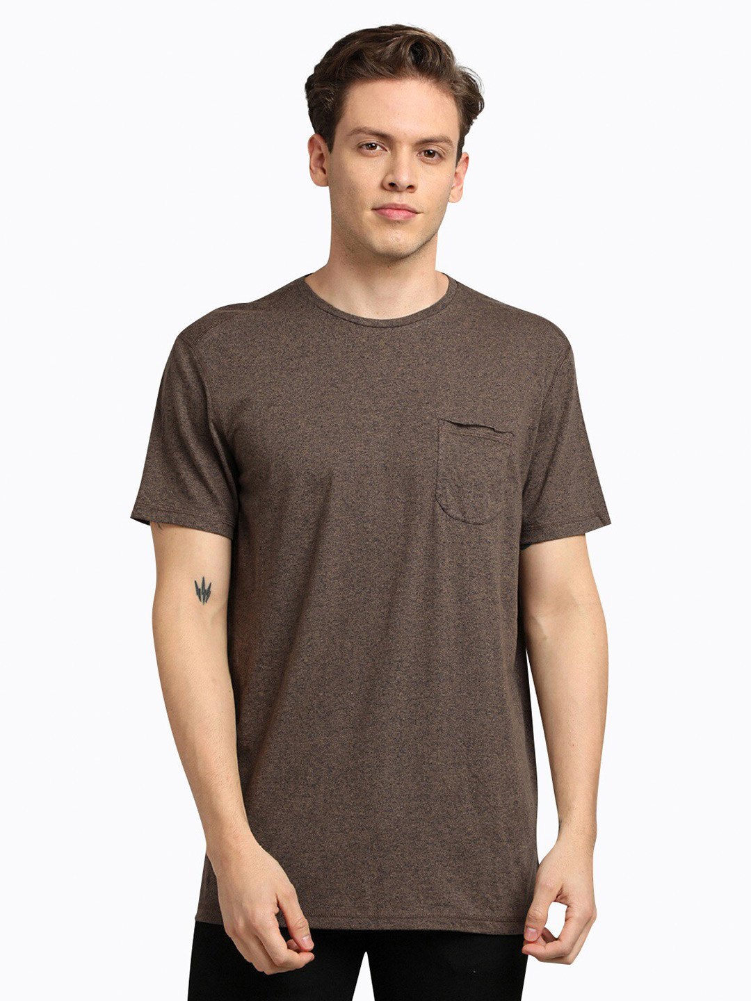 

UrGear Men Brown & peppercorn T-shirt