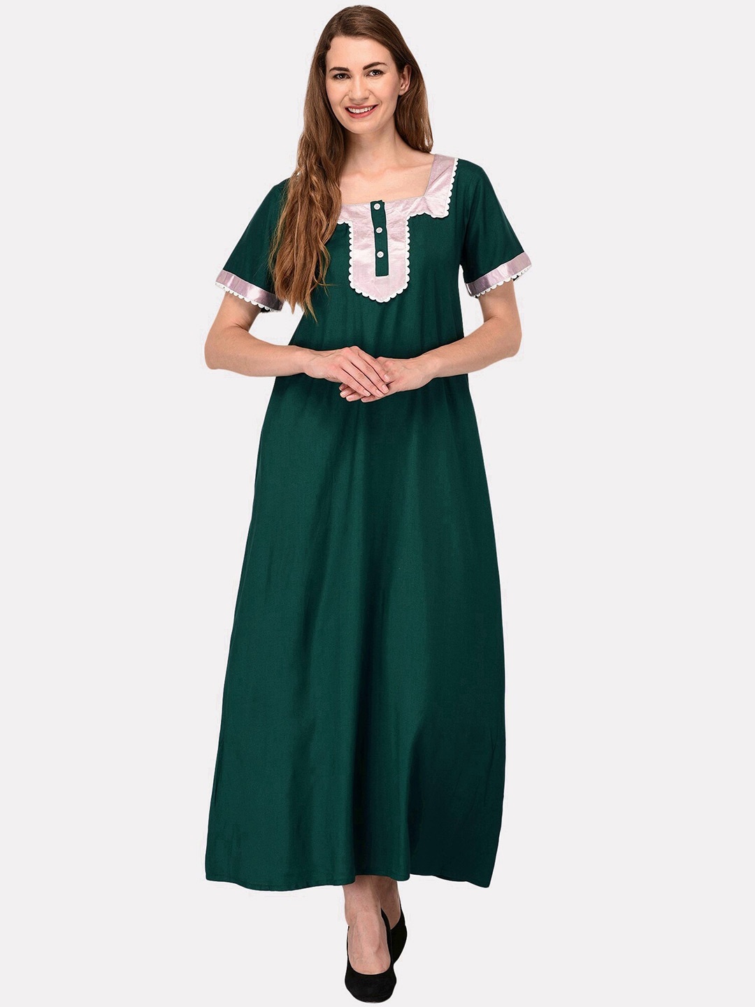 

PATRORNA Green Maxi Nightdress