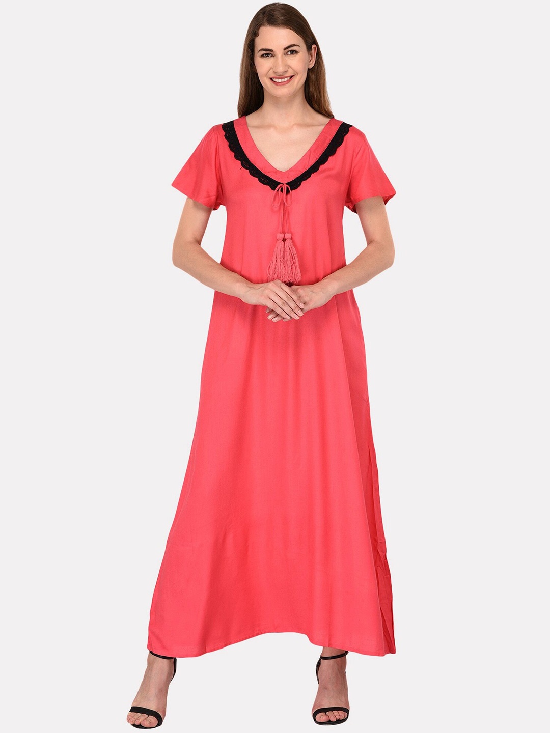 

PATRORNA Pink Maxi Nightdress