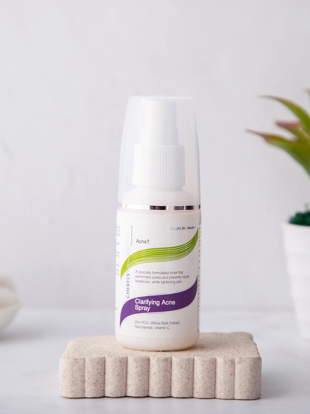 

Cheryls Cosmeceuticals Clarifying Acne Spray with Vitamin C & Willow Bark Extract - 50 ml, White