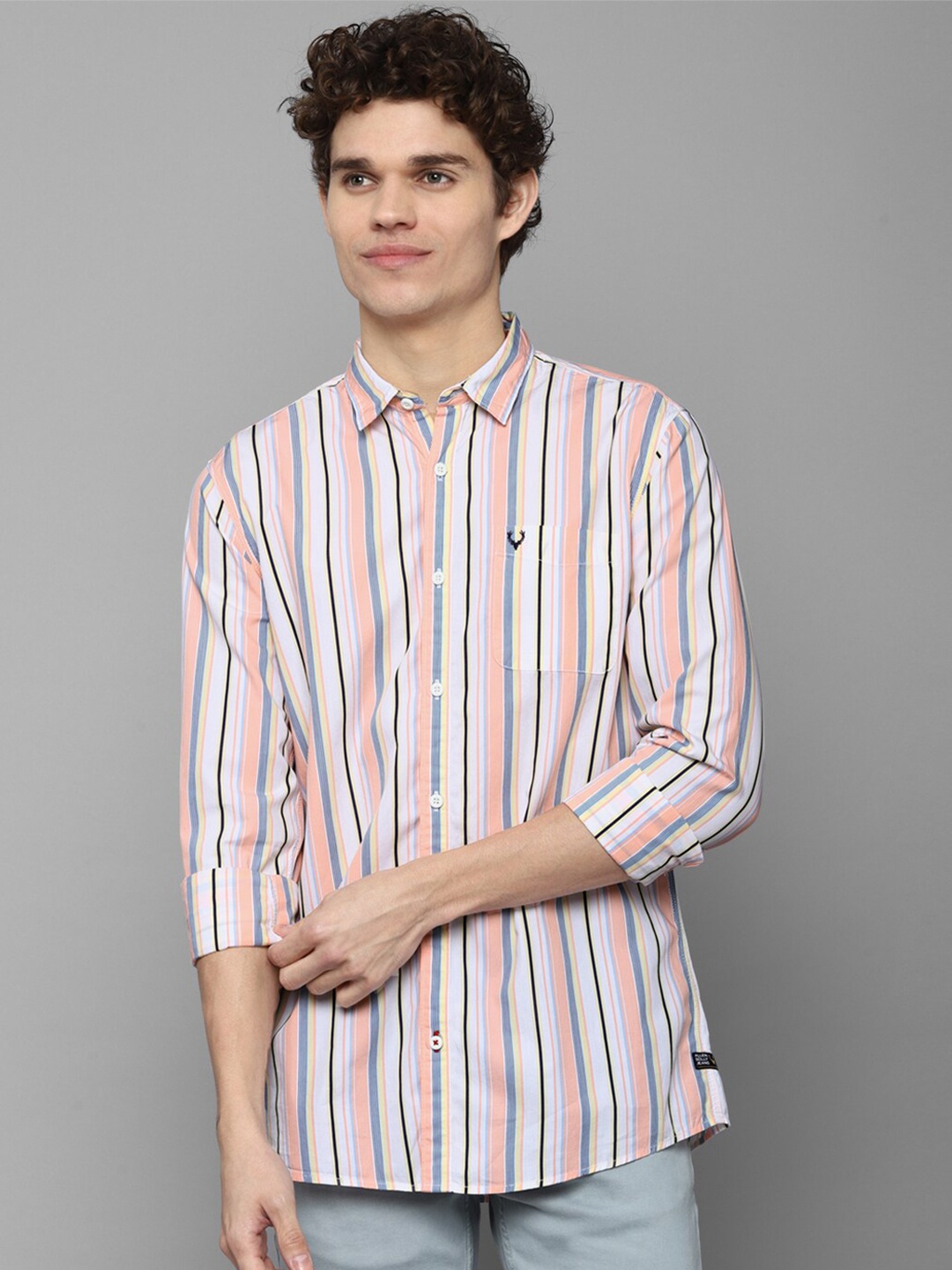 

Allen Solly Sport Men White Striped Cotton Casual Shirt