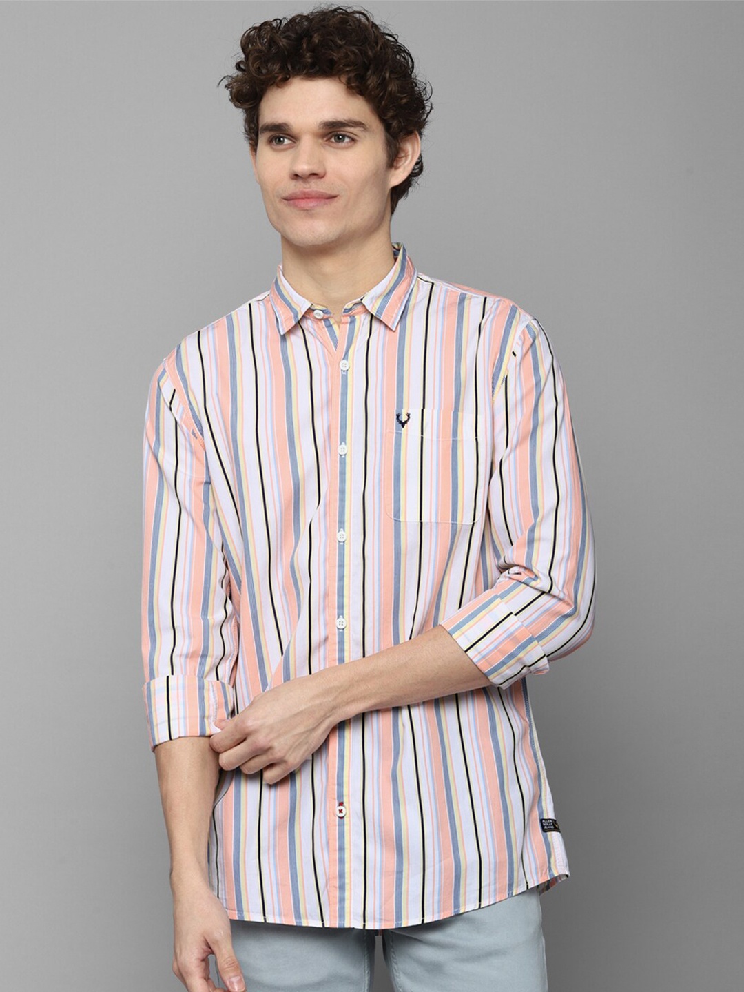 

Allen Solly Sport Men Multicoloured Striped Casual Shirt, Multi