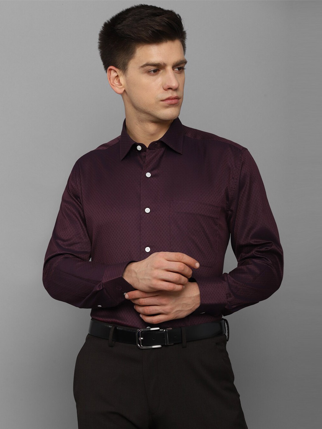 

Luxure by Louis Philippe Men Brown 100% Cotton Formal Shirt