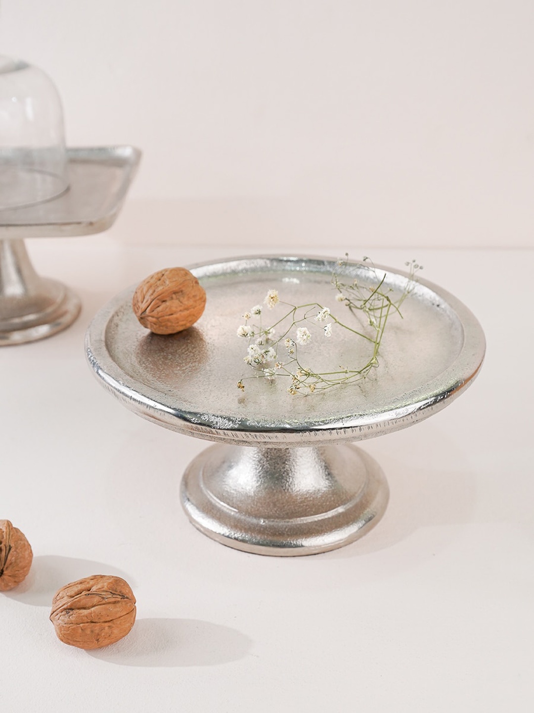 

CASA DECOR Silver Steel Cake Stand