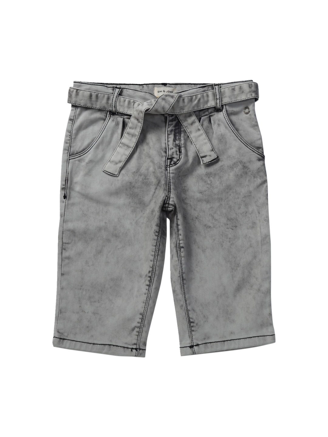 

Gini and Jony Girls Grey Regular Fit Denim Shorts