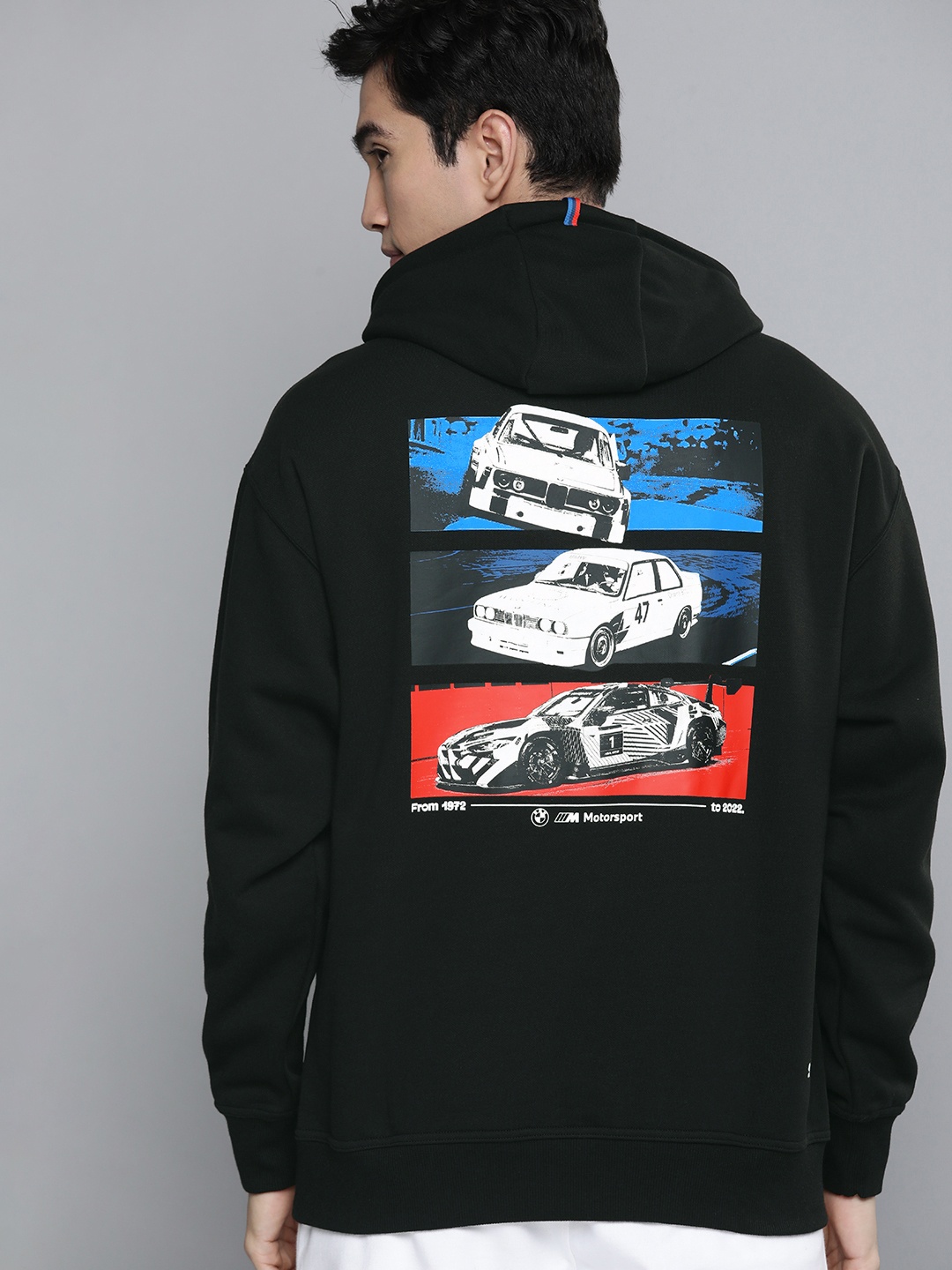 

PUMA Motorsport Men Black BMW M Motorsport GRAPHIC Printed Hooded MSP Sweatshirt