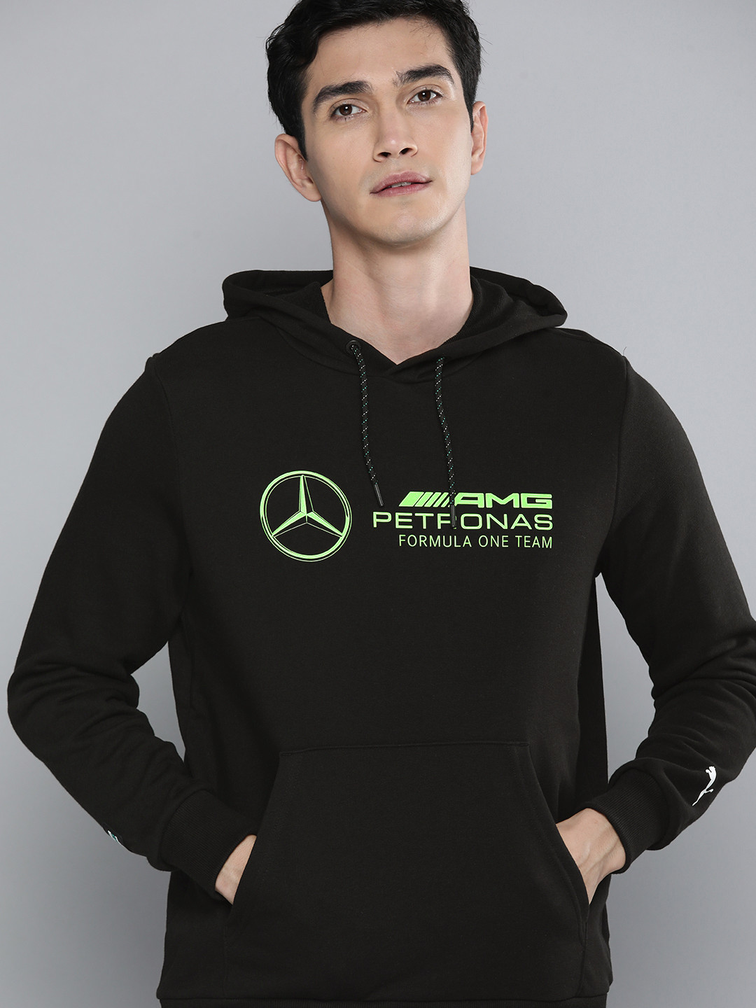 

PUMA Motorsport Men Regular Fit MAPF1 Brand Logo Printed Hooded Motorsports Sweatshirt, Black