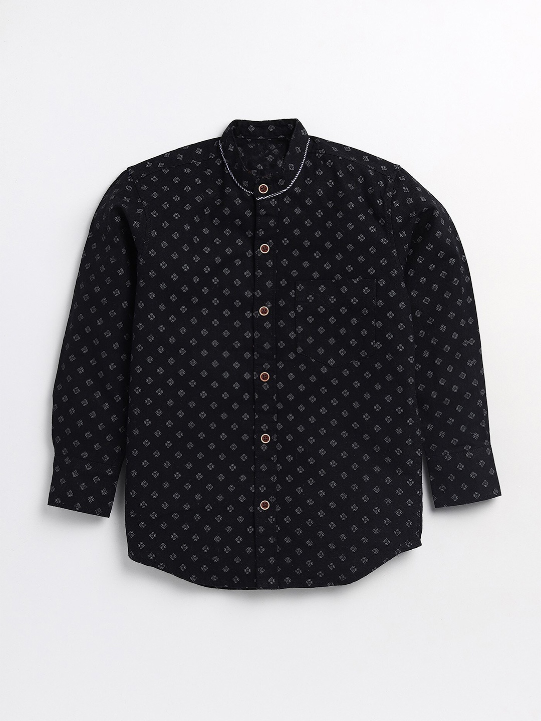 

Toonyport Boys Black Printed Casual Shirt