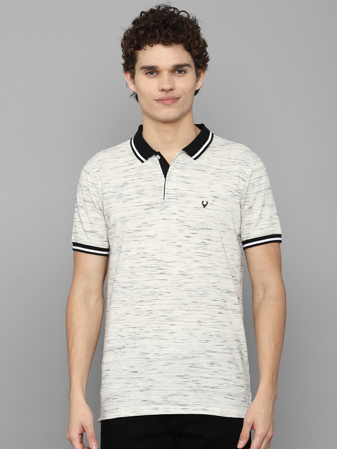 

Allen Solly Men Grey Polo Collar T-shirt