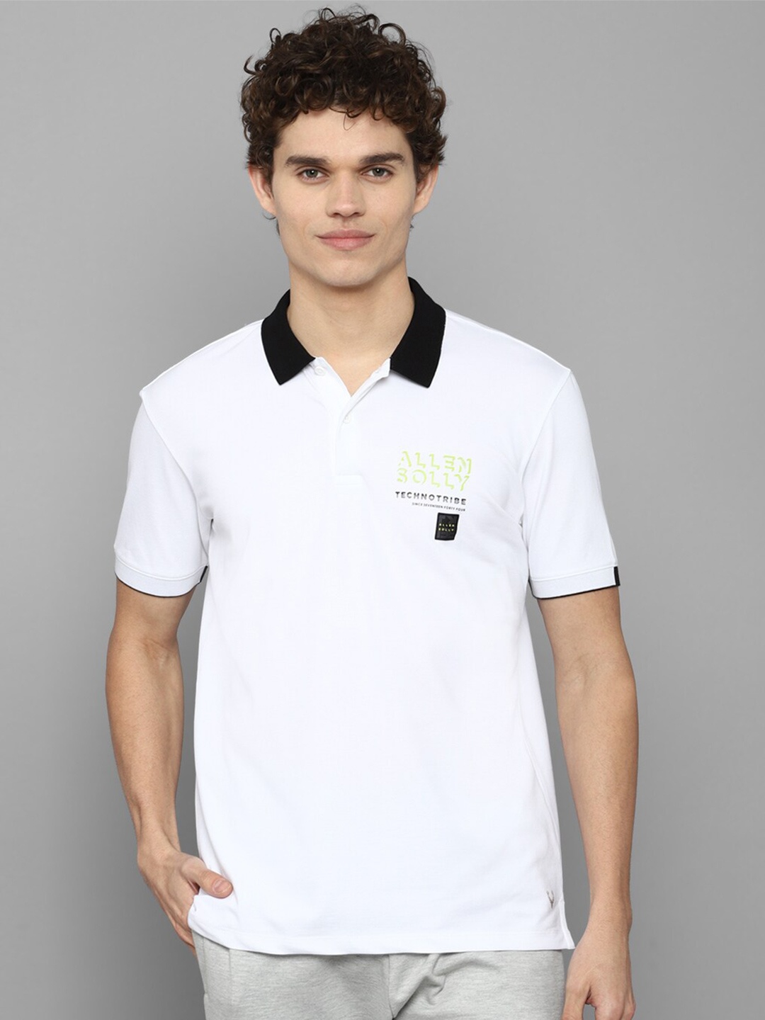 

Allen Solly Tribe Men White Polo Collar Casual T-shirt