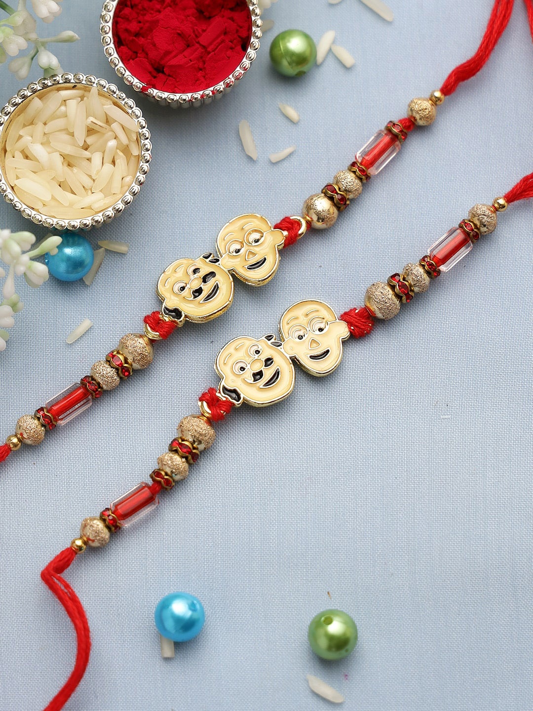 

Aapno Rajasthan Set of 2 Motu Patlu Cartoon Rakhi, Multi