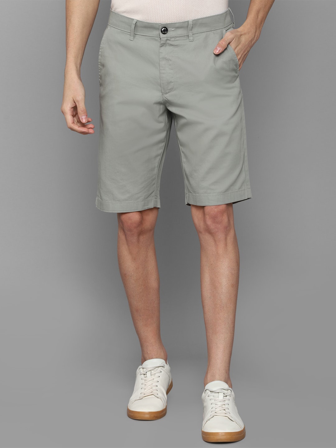 

Allen Solly Men Grey Slim Fit Chino Shorts