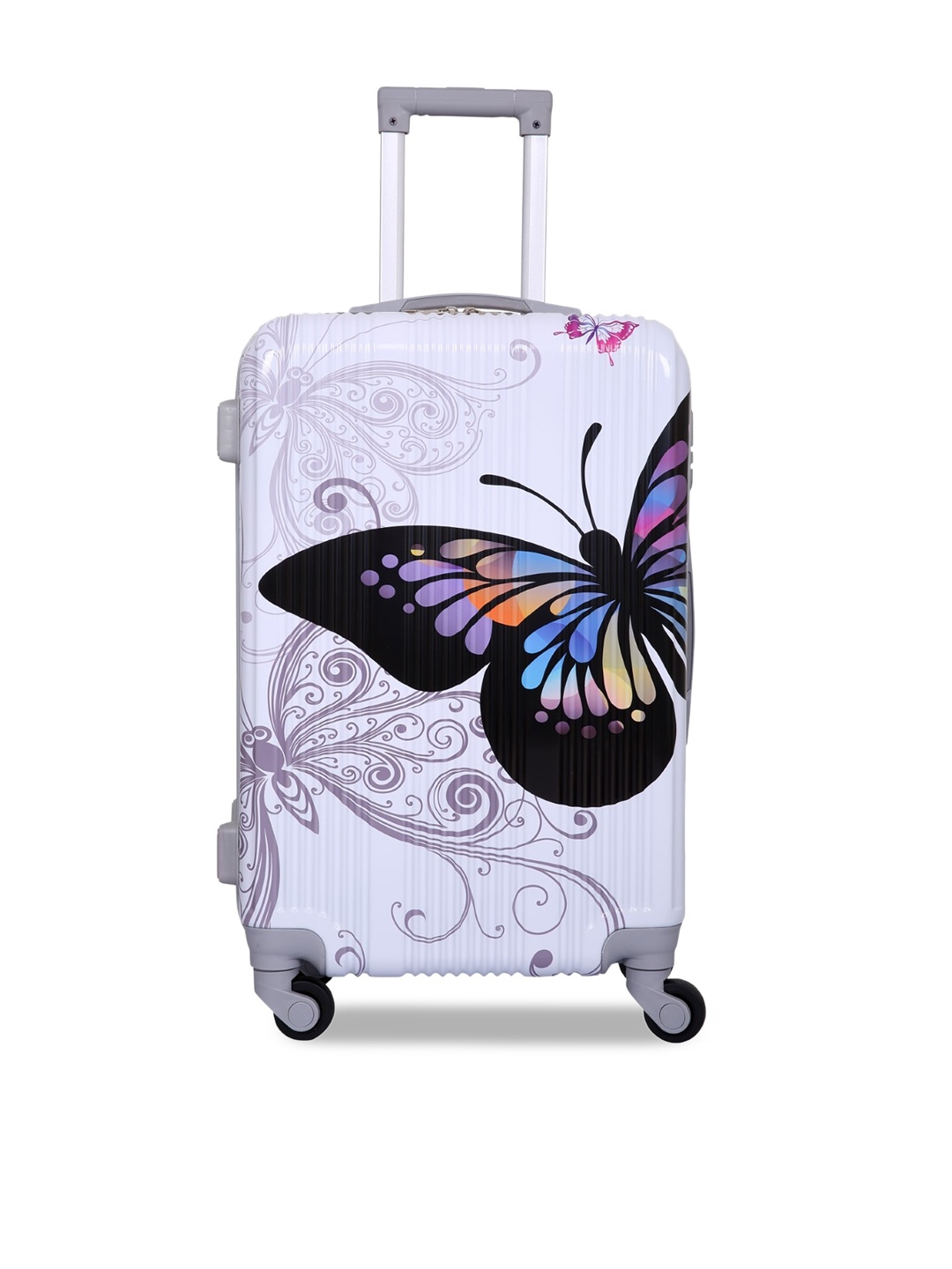 

Polo Class White Butterfly Printed Trolley Bag