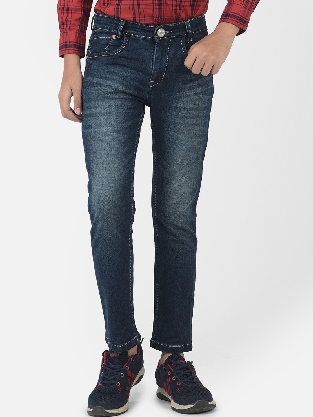 

Crimsoune Club Boys Blue Urban Slim Fit Light Fade Stretchable Jeans