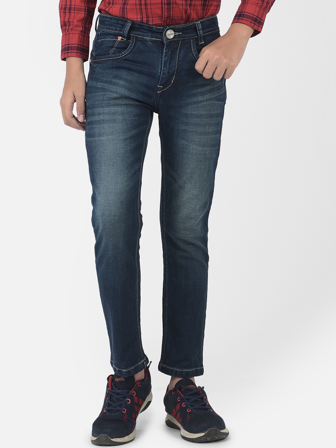 

Crimsoune Club Boys Blue Urban Slim Fit Light Fade Stretchable Jeans