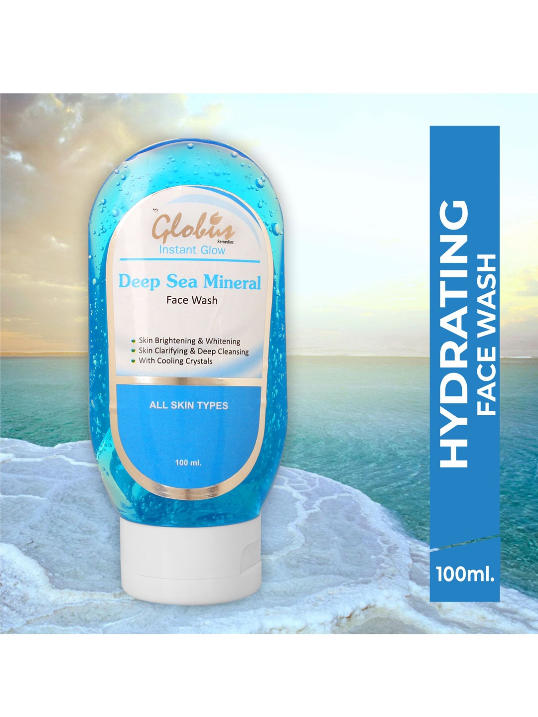 

Globus Remedies Deep Sea Mineral Face Wash 100 ml, Blue