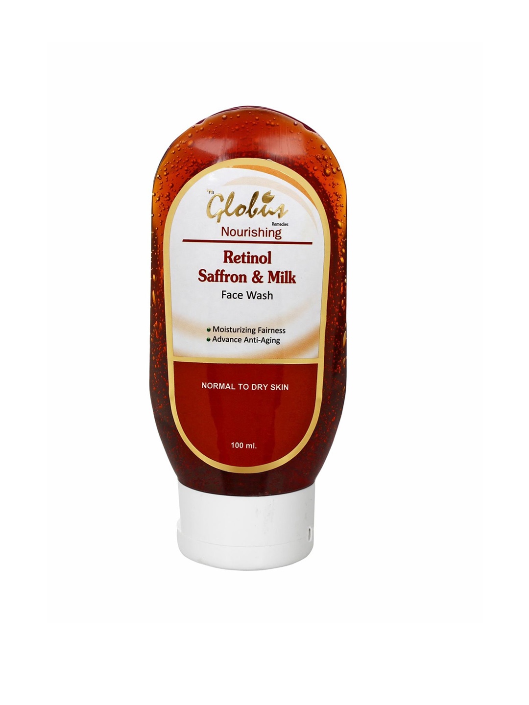 

Globus Remedies Instant Glow Face wash With Retinol Saffron & Milk, Pink