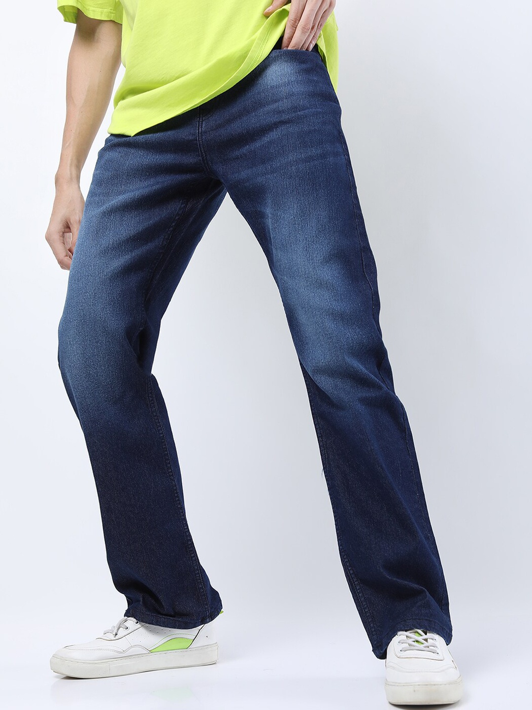 

KETCH Men Blue Bootcut Light Fade Stretchable Jeans
