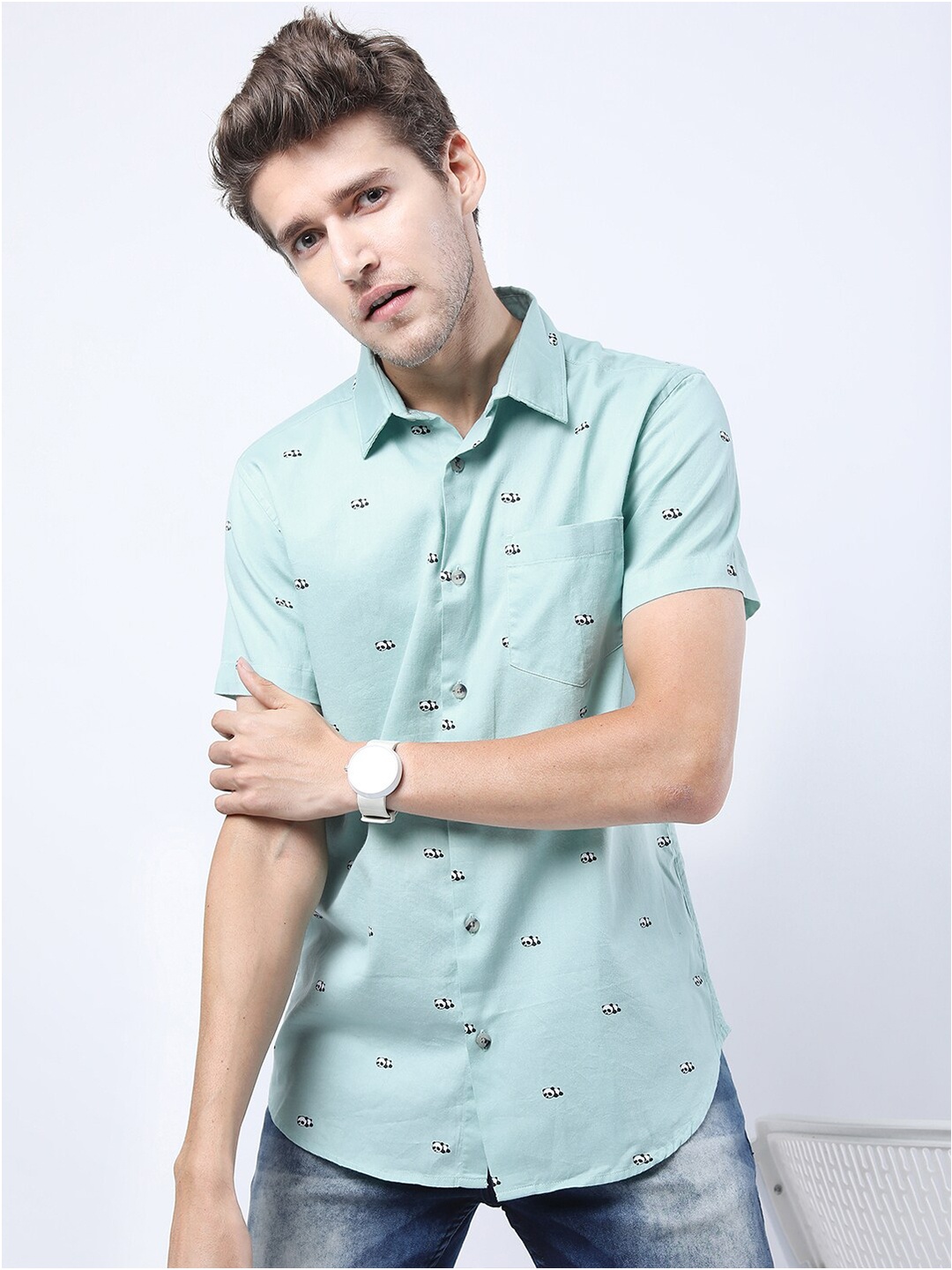 

KETCH Men Blue Slim Fit Conversational Printed Casual Shirt