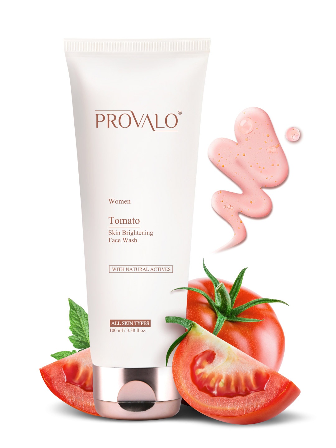 

PROVALO Tomato Skin Brightening Face Wash 100ml, Pink