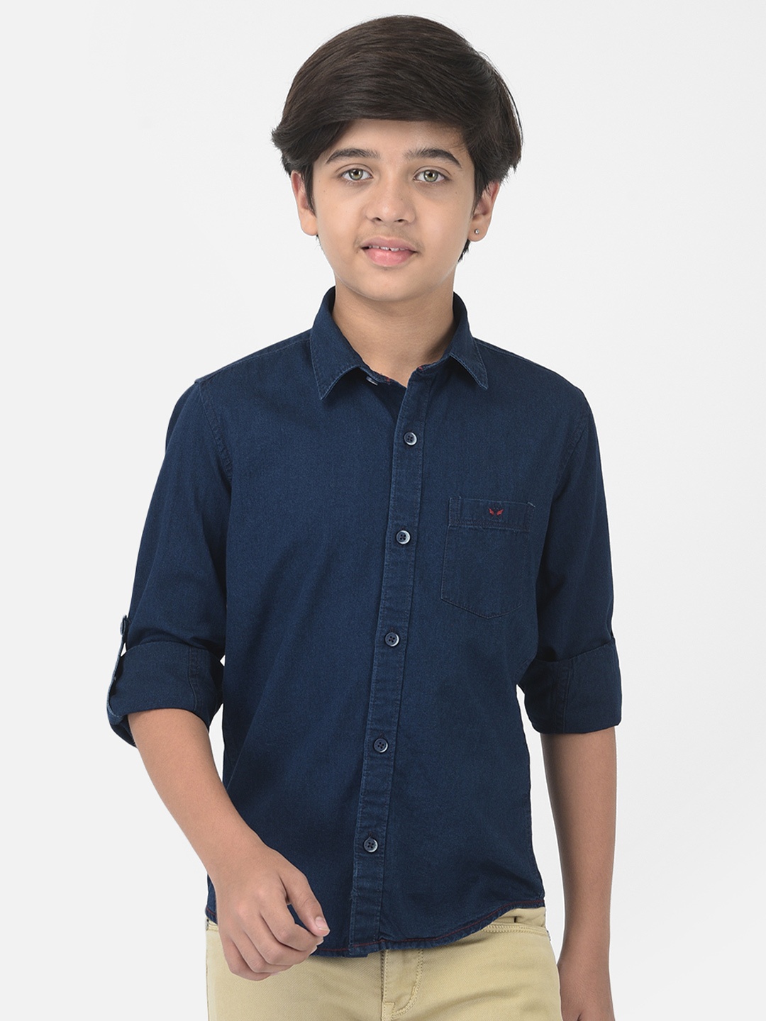 

Crimsoune Club Boys Navy Blue Slim Fit Casual Shirt