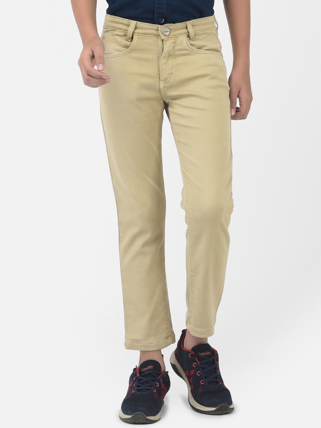 

Crimsoune Club Boys Beige Urban Slim Fit Trousers