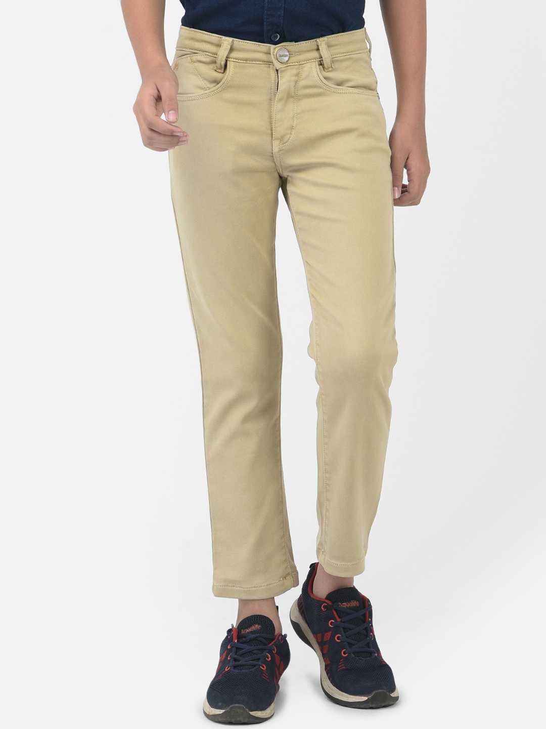 

Crimsoune Club Boys Beige Urban Slim Fit Trousers