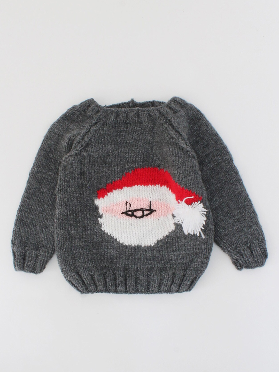 

Woonie Unisex Kids Grey & Red Santa Detailing Sweater