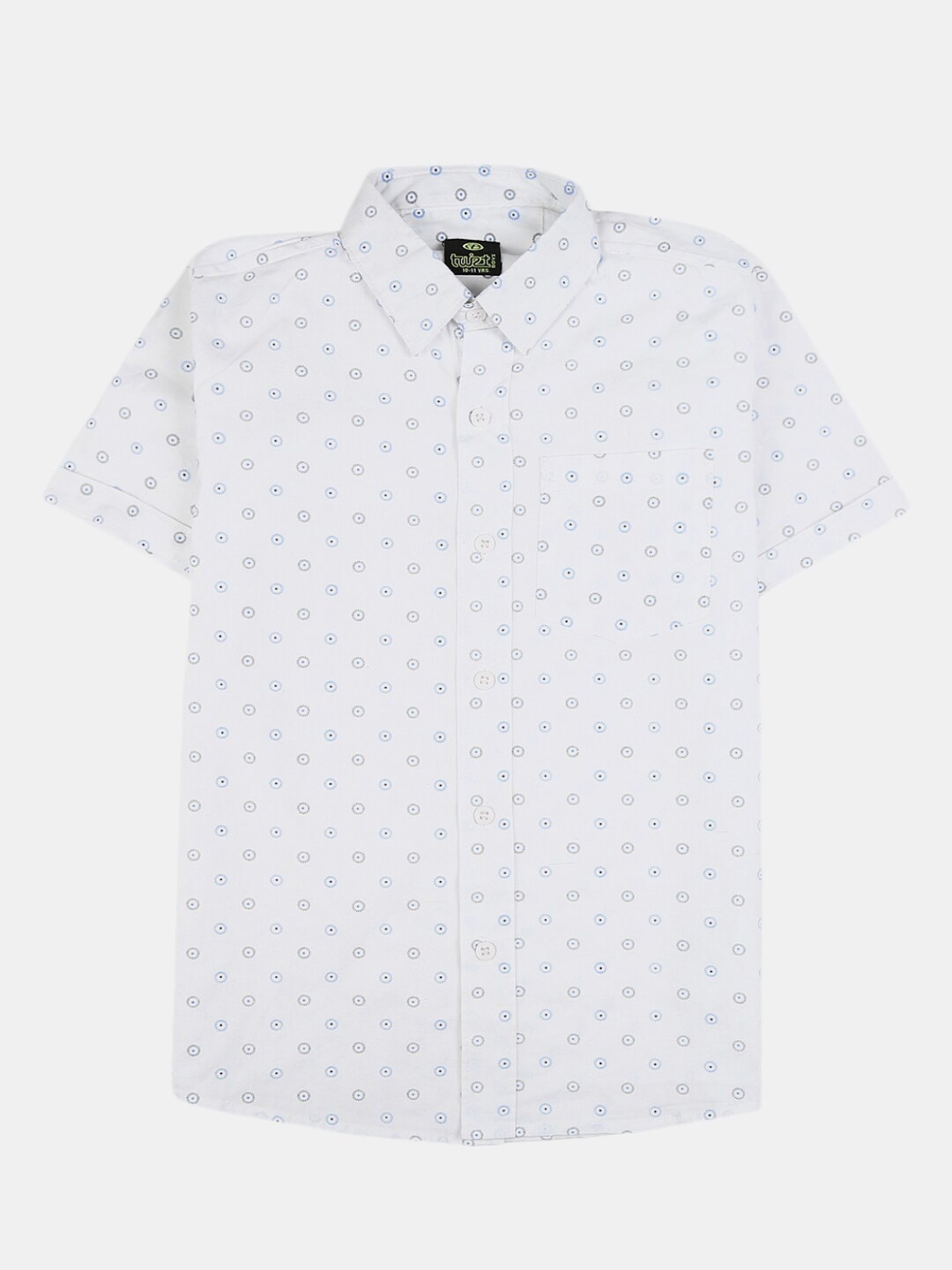 

V-Mart Boys White Geometric Printed Casual Shirt
