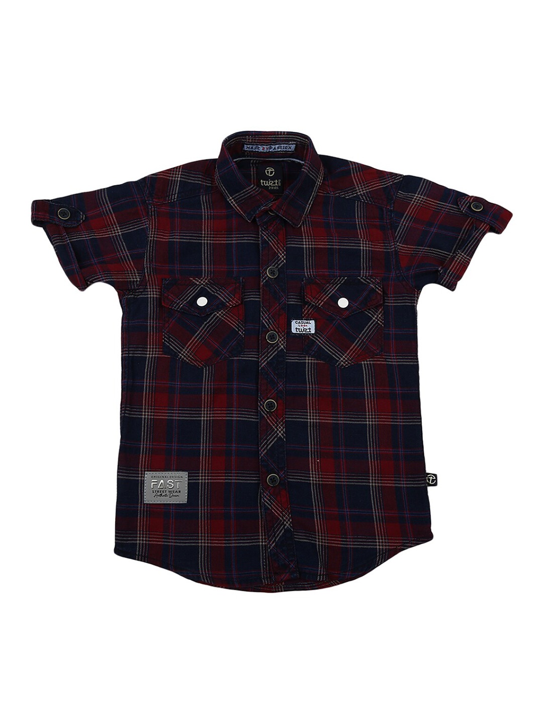 

V-Mart Boys Blue Checked Casual Shirt