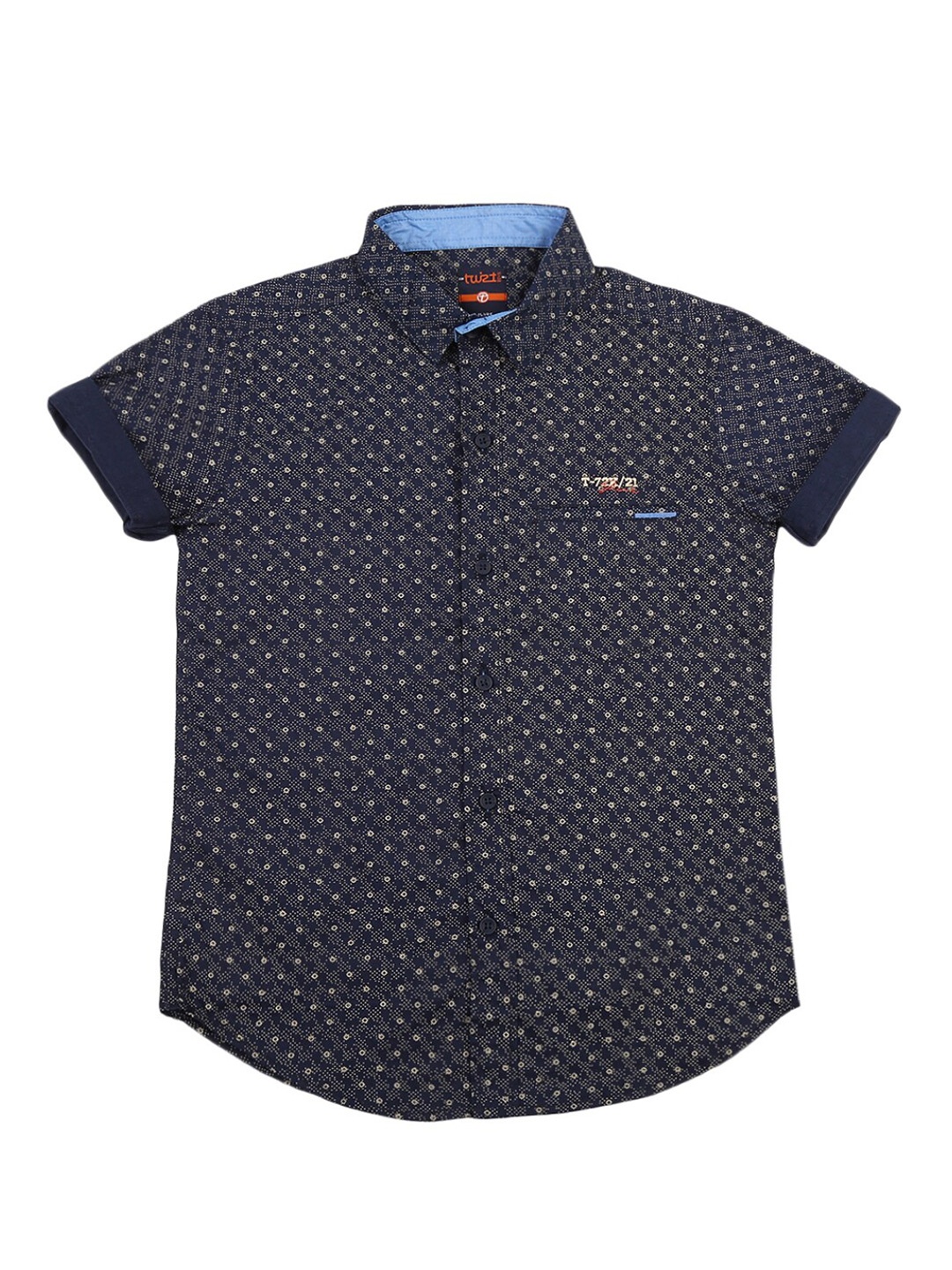 

V-Mart Boys Navy Blue Printed Casual Shirt