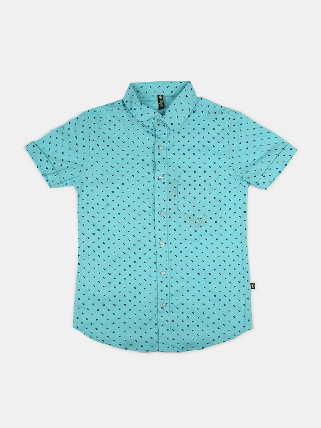 

V-Mart Boys Blue Printed Casual Shirt