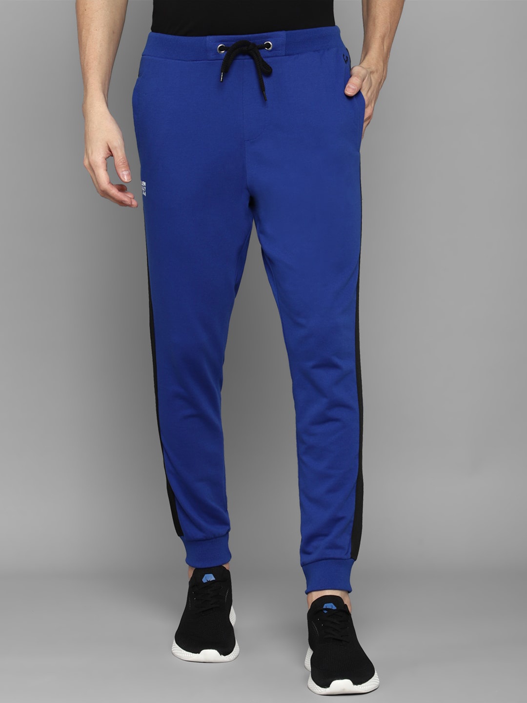 

Allen Solly Men Blue Solid Pure Cotton Joggers