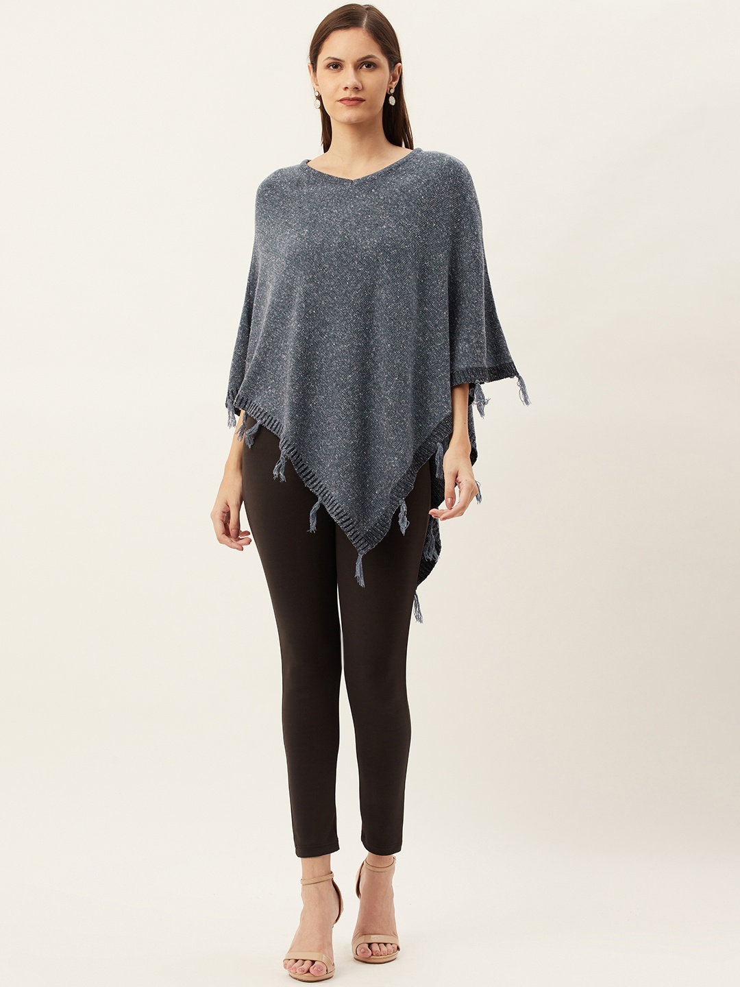 

American Eye Women Navy Blue Poncho