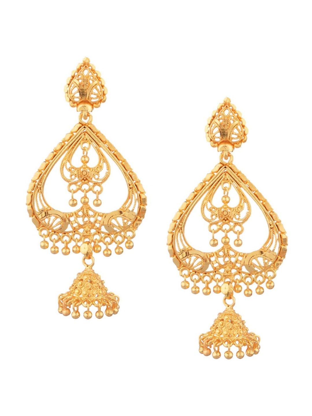 

Efulgenz Gold-Plated Classic Jhumkas