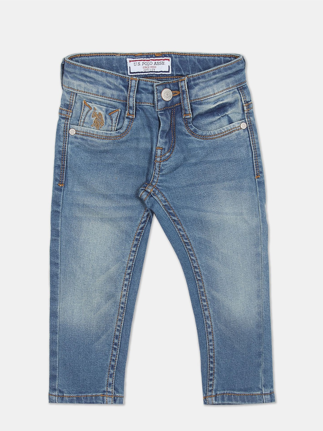 

U.S. Polo Assn. Boys Blue Slim Fit Light Fade Jeans